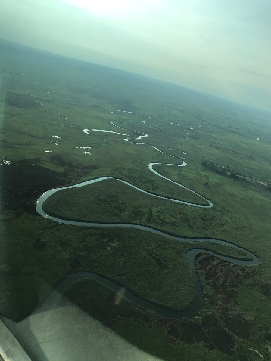 Flusslandschaft in der ehemaligen Provinz Cuando-Cubango in Angola
