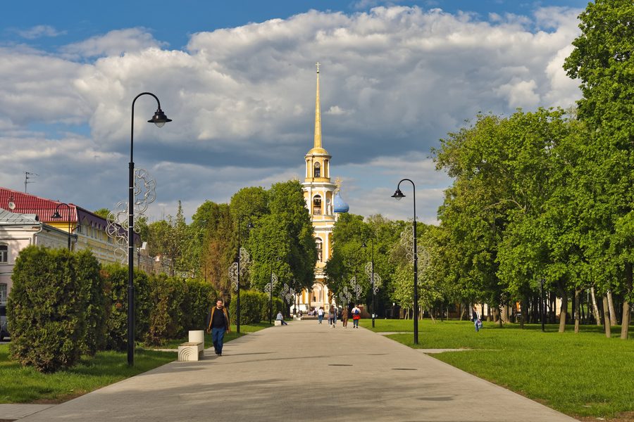 Колокольня Успенского собора Рязанского кремля.