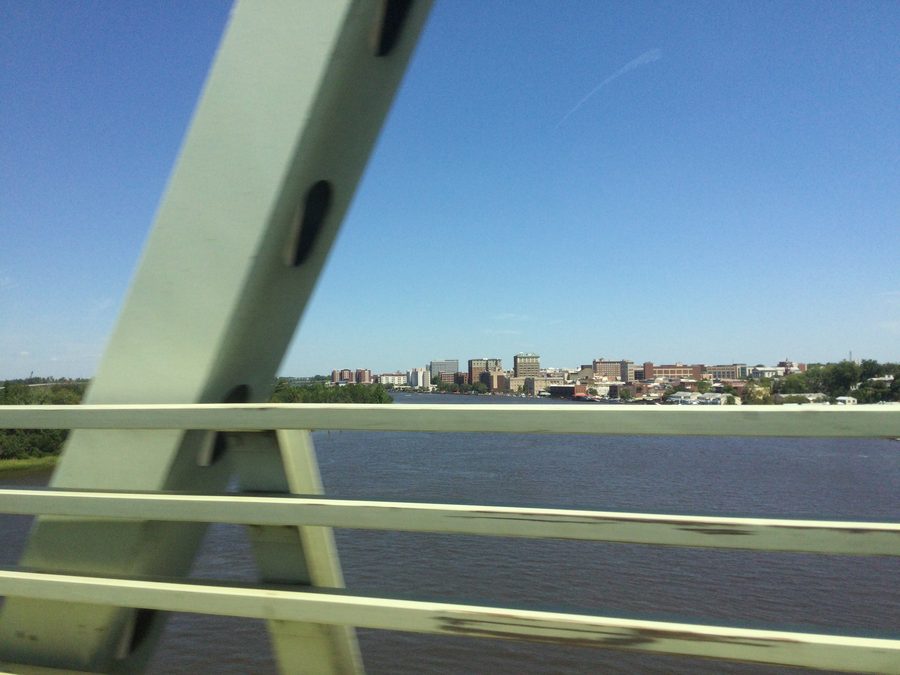 Wilmingtons Flussufer am Cape Fear River in North Carolina