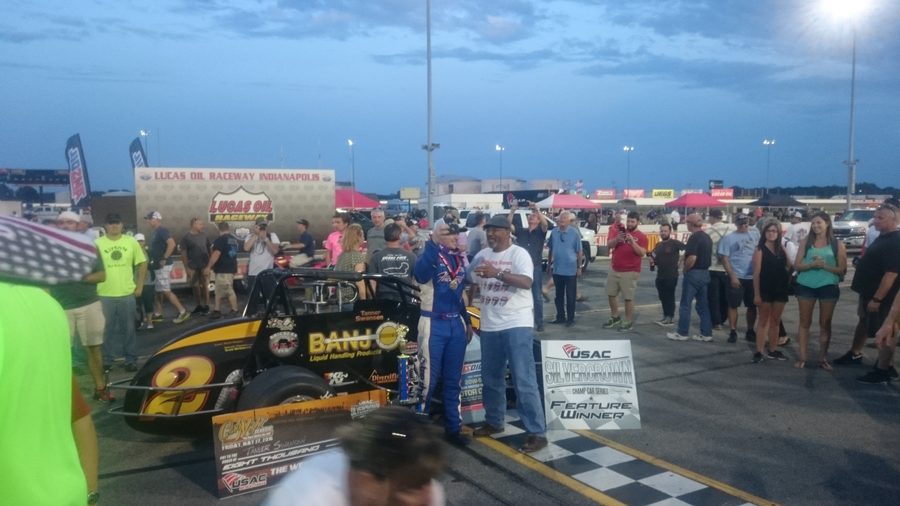 Lucas Oil Raceway viewed from the track area