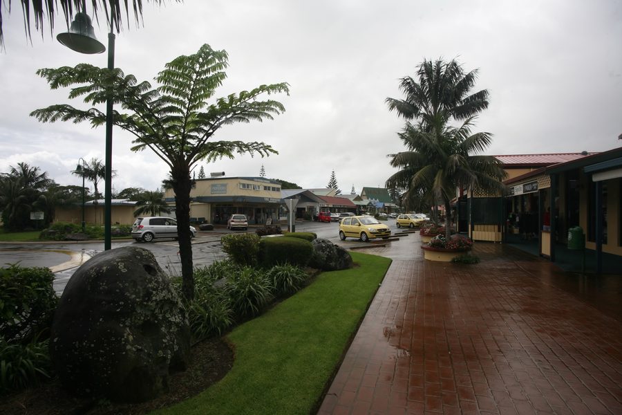 Straßenszene in Burnt Pine auf Norfolk Island