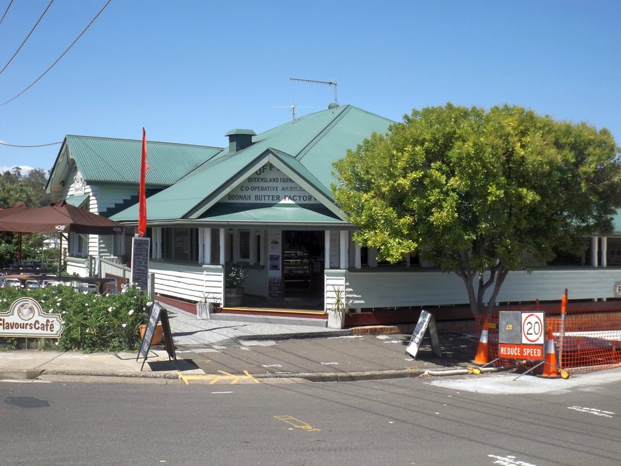 Historische Butter Factory in Boonah, Queensland, heute als Café genutzt
