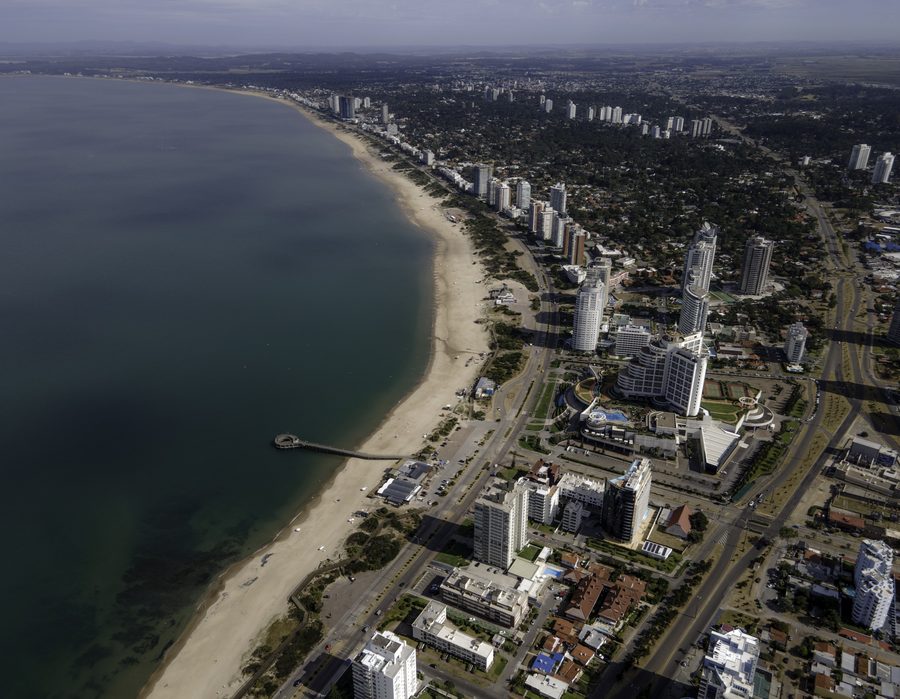 Luftaufnahme von Punta del Este im Departamento Maldonado, Uruguay