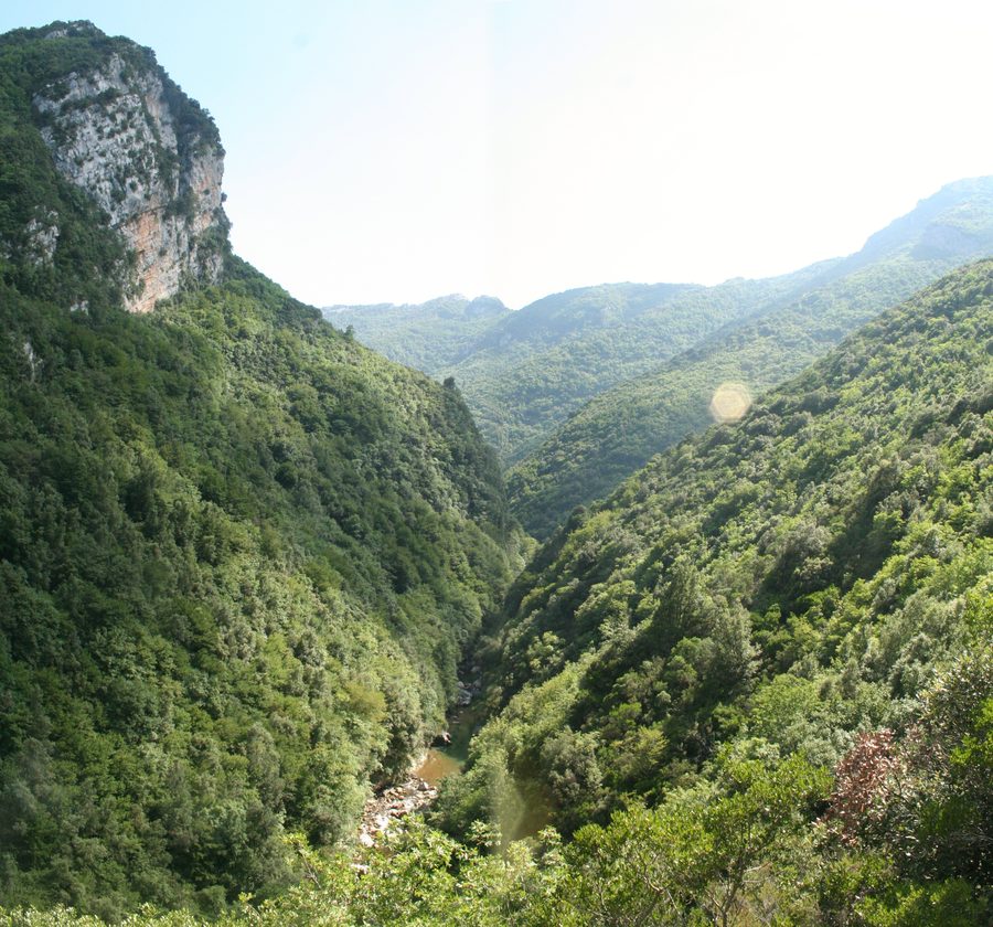 Calore valley at Felitto in Italy