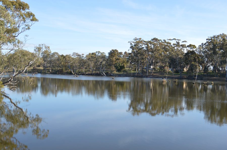Blick über den Lake Nagambie bei Goulburn Weir in Victoria