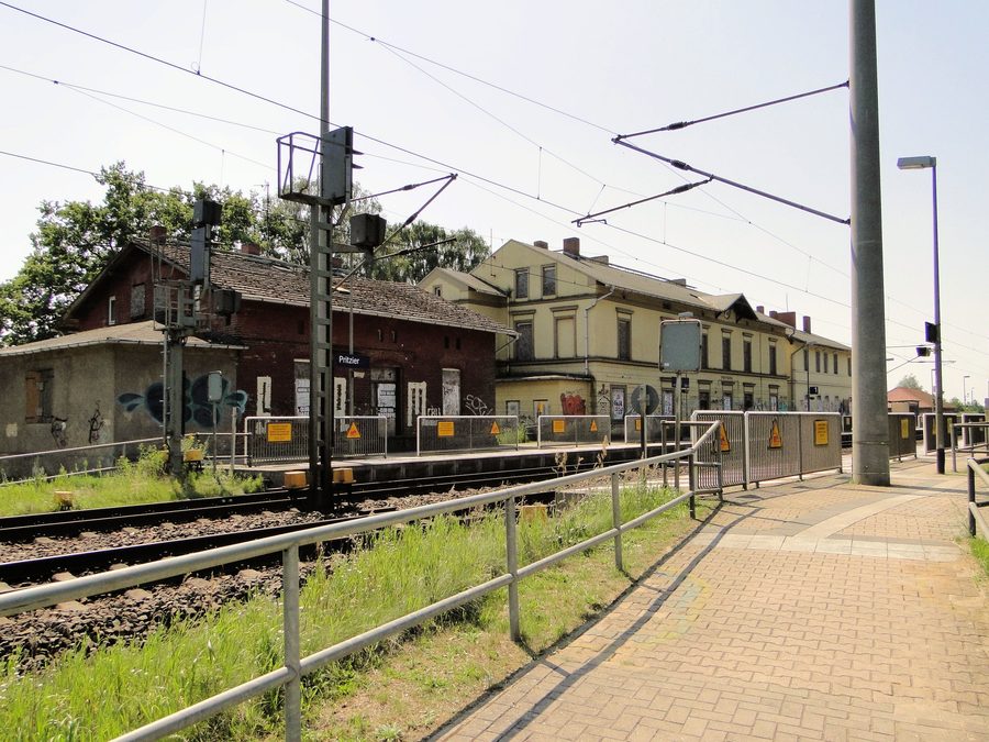 Вокзал в Pritzier Bahnhof в районе Ludwigslust-Parchim
