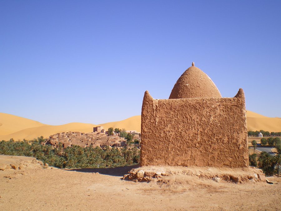 A qibba at Taghit Oasis in Béchar Province, Algeria.