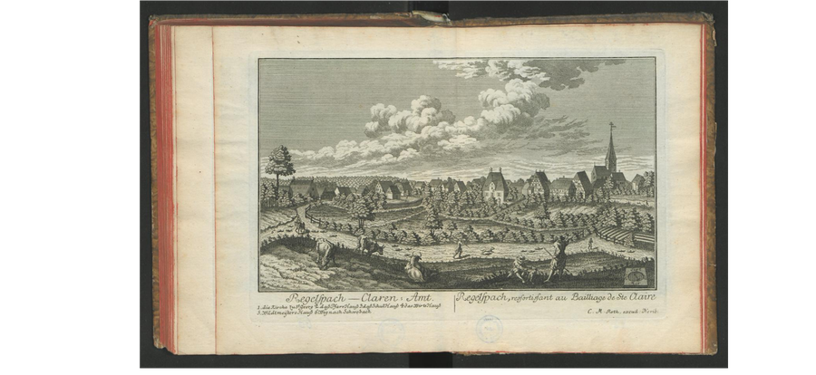 Historische Darstellung von Regelsbach um 1760