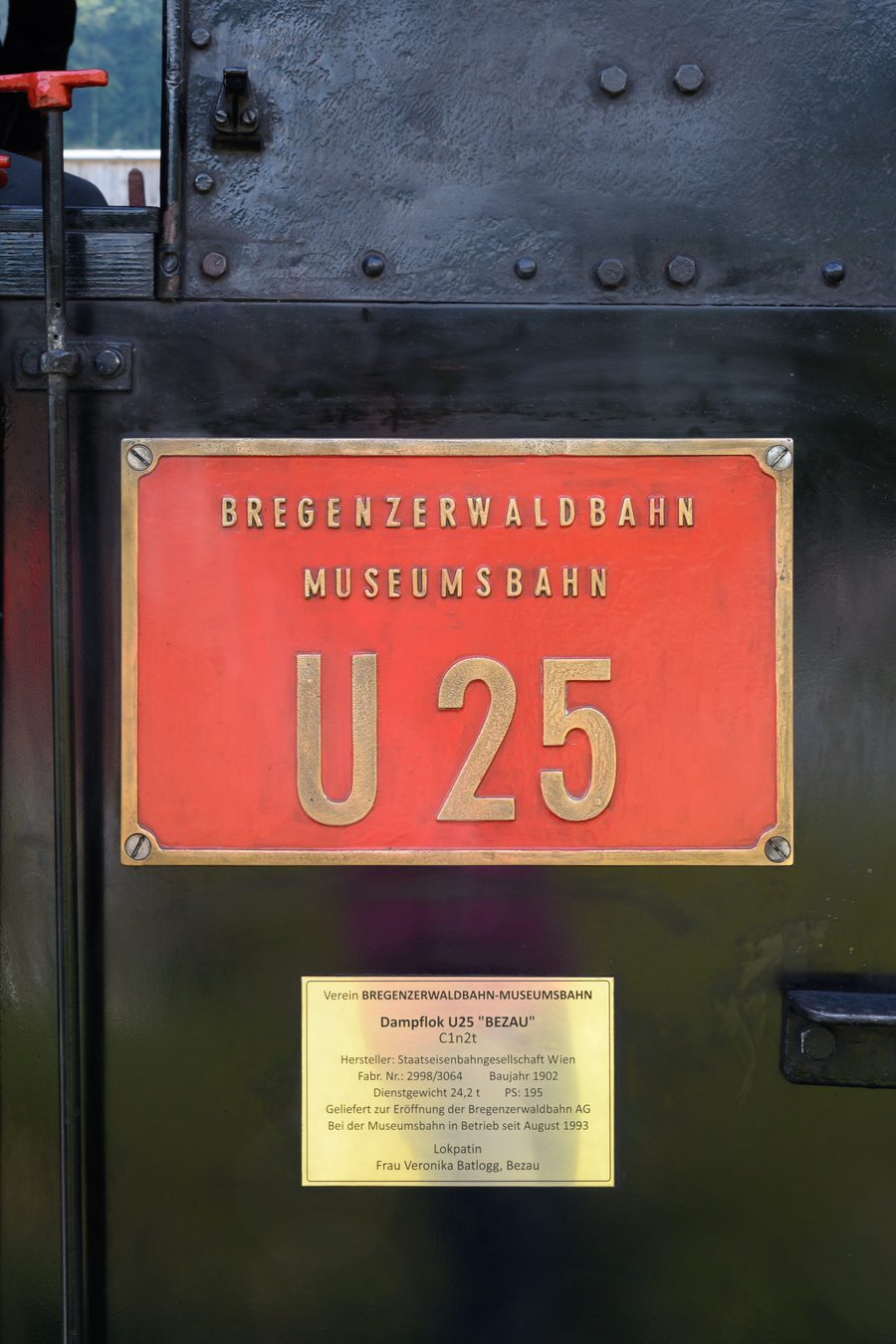 Паровоз U25 Брегенцервальдской железной дороги, Wälderbähnle, в Форарльберге