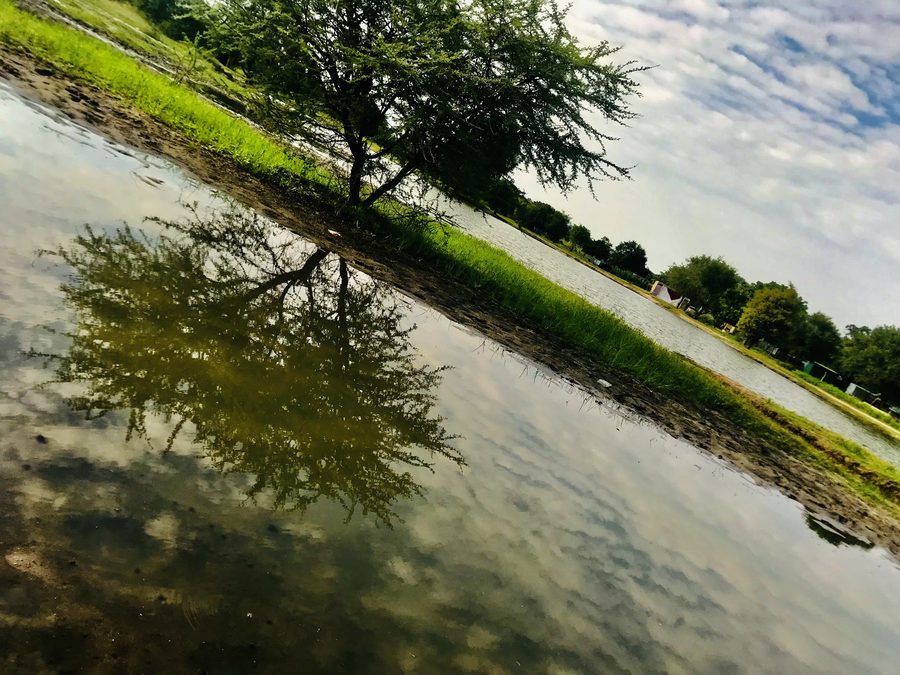 Flood waters in the Ohangwena region