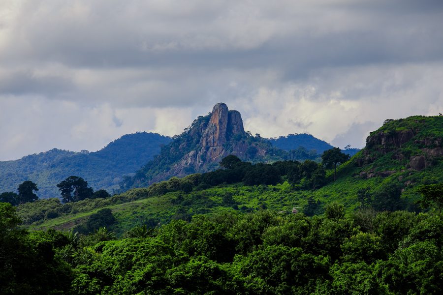 Berg Dent de Man in der Umgebung von Man an der Elfenbeinküste