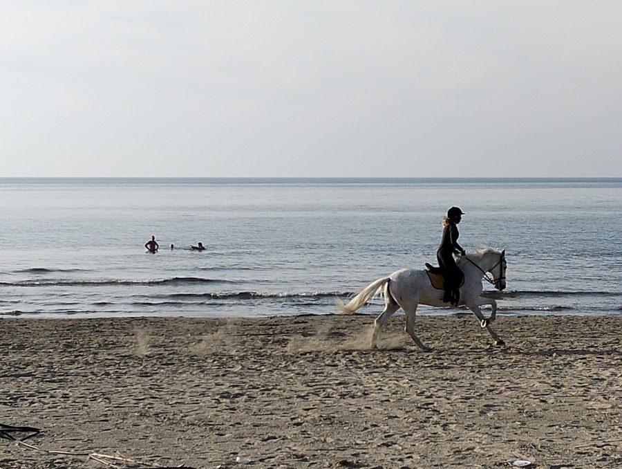 Küsten- und Strandansicht von Marina di Licola bei Neapel