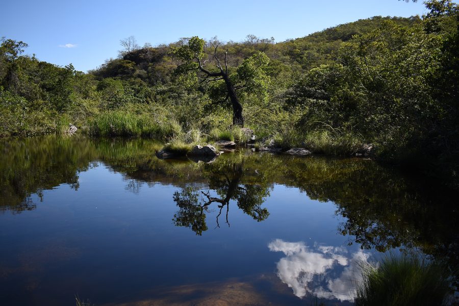 Landschaft bei Fechados, einem Ortsteil von Santana de Pirapama, am Fuß der Serra do Espinhaço