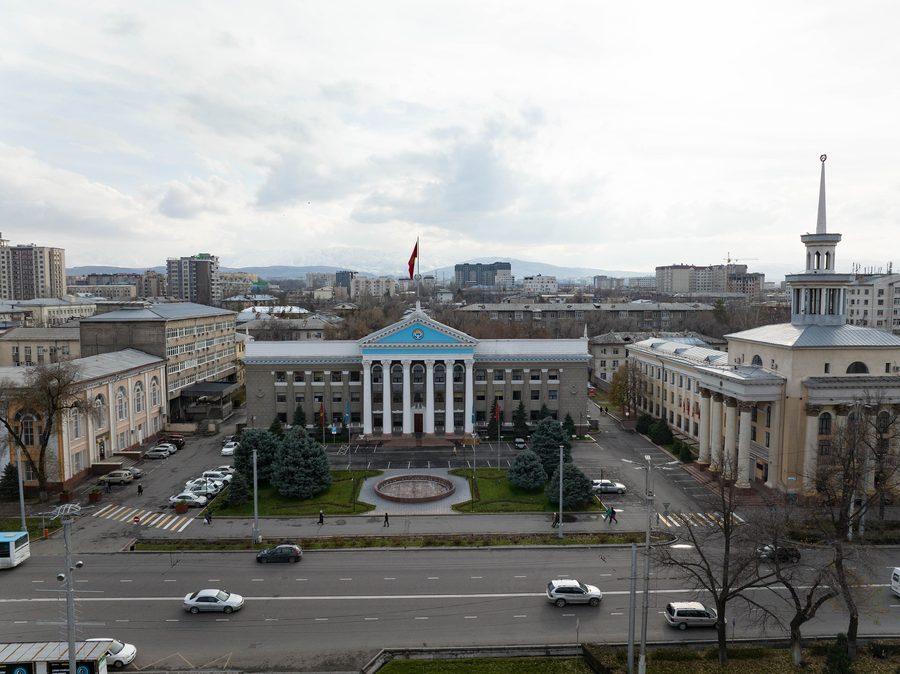Вид на Бишкек в Киргизстане