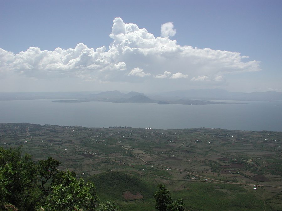 Homa Bay am Winam-Golf des Viktoriasees, gesehen vom Mount Homa