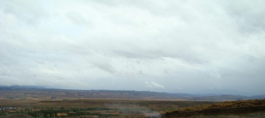 Панорама Рио-Пико в патагонском ландшафте