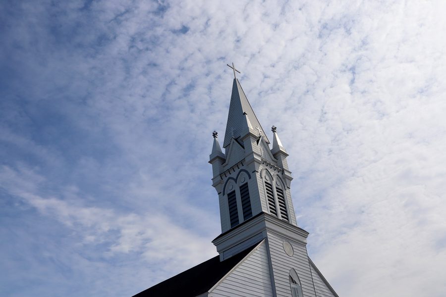 Церковь Église Saint-Antoine-de-Padoue в деревне Рихибукто, Нью-Брансуик