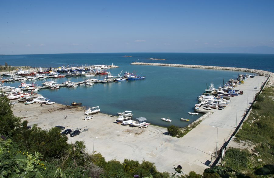 View of the Port of Karataş on the Mediterranean coast in Adana, Turkey