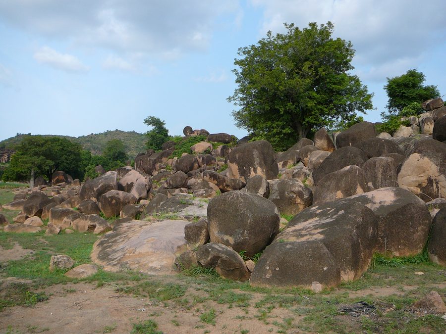 Felsen in den Tongo Hills nahe Bolgatanga in Ghanas Upper-East-Region