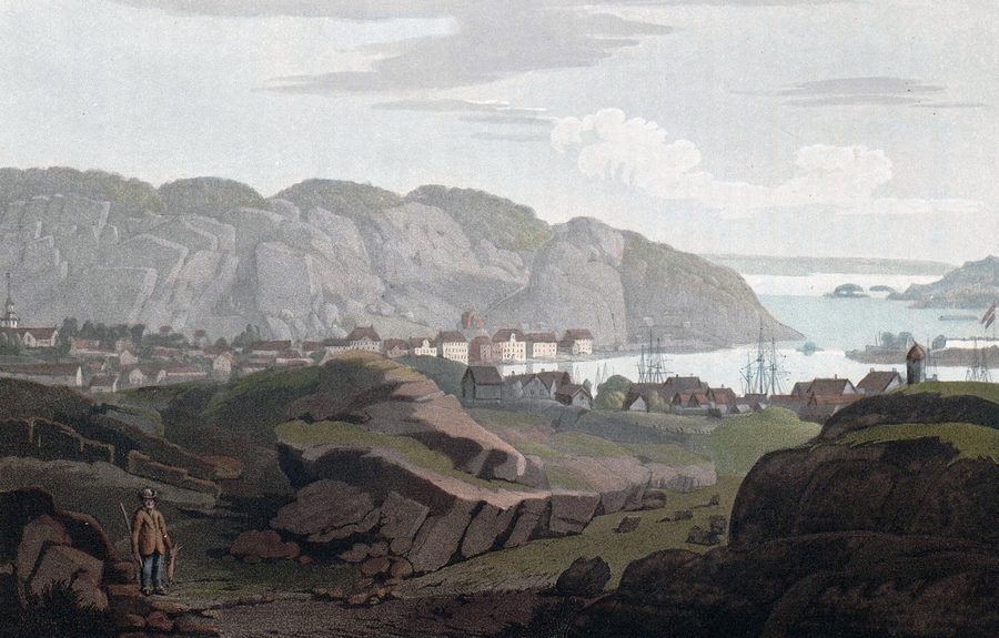 Historical view of the town of Oster Riisöer