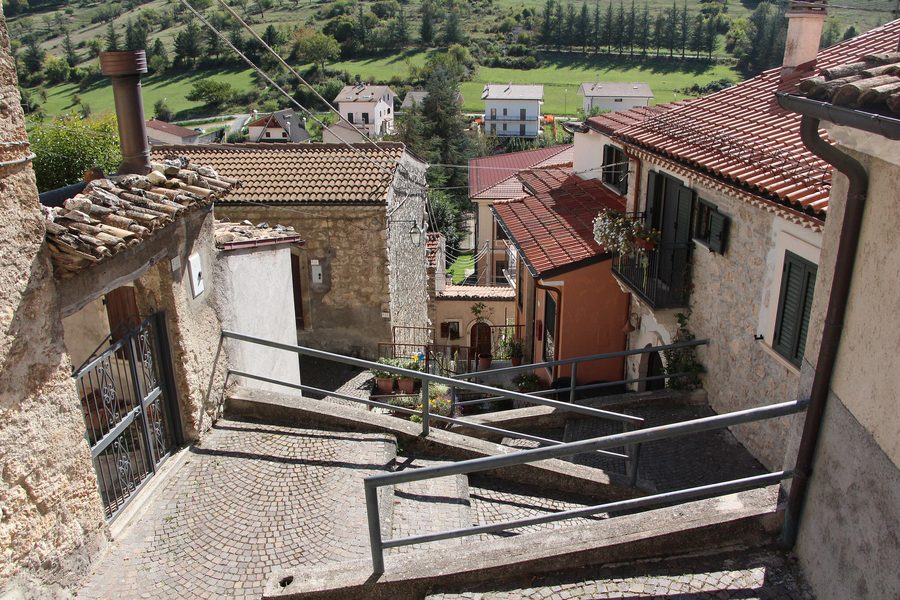 Villalago, a hill town in Italy's Abruzzo region
