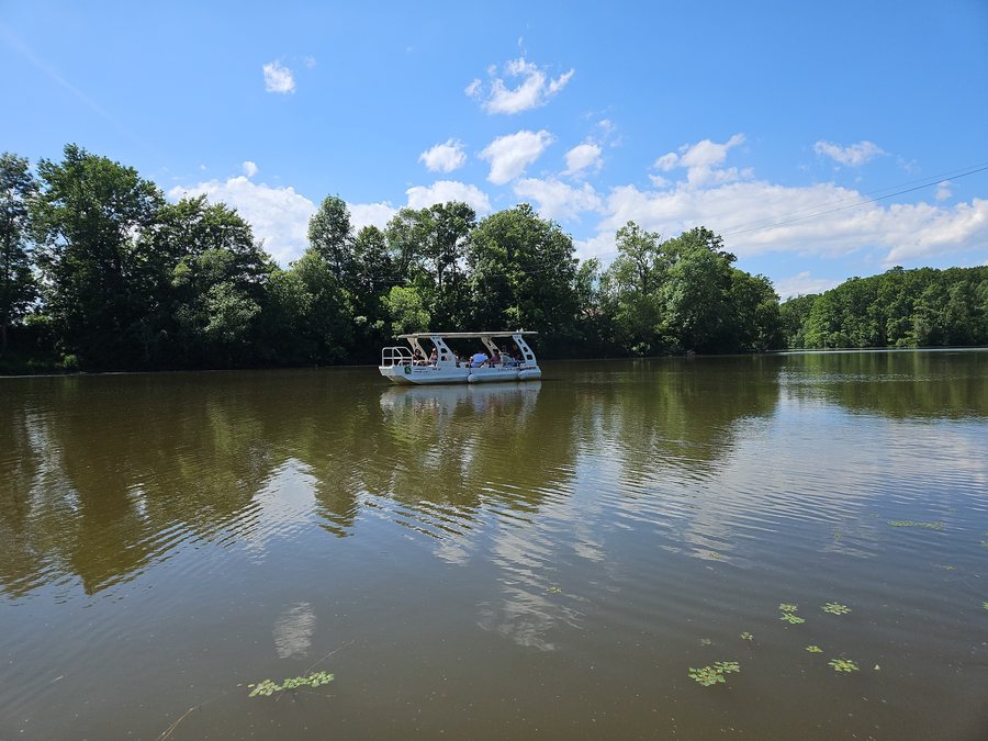 File:Electric boat excursion on river Veliki Strug near Plesmo.jpg