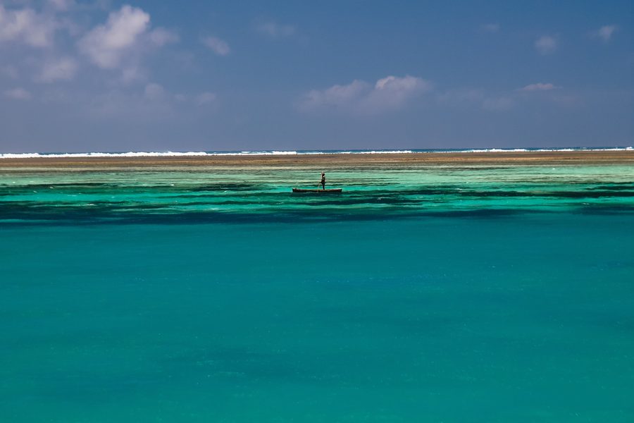 Küstenstrand nahe Robinson Island nördlich von Malindi am Indischen Ozean