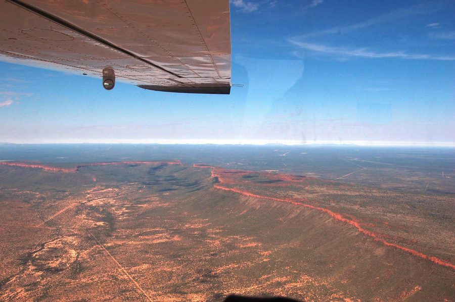 Aerial view of the Waterberg in Otjozondjupa, Namibia