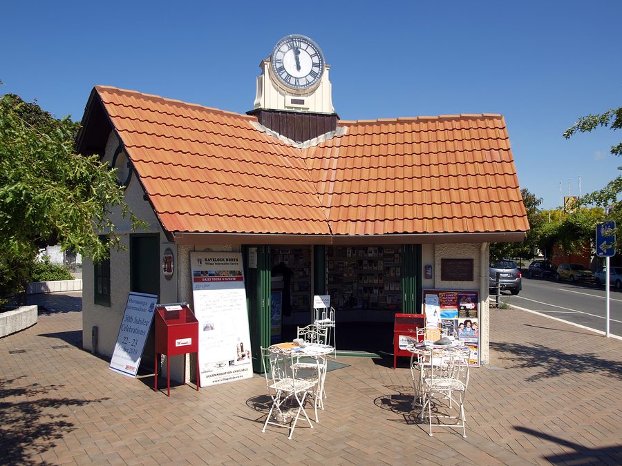 Clock Tower Building in Havelock North, Hawke's Bay