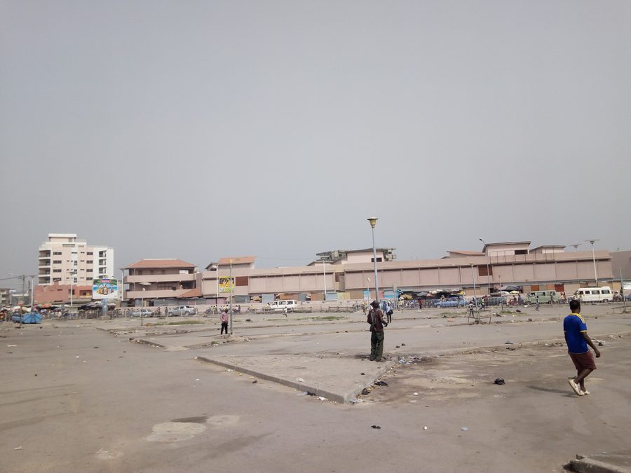 Stalls at Dantokpa Market in Cotonou, Benin.