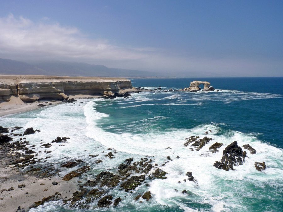 La Portada natural rock arch on the coast of Antofagasta, Chile