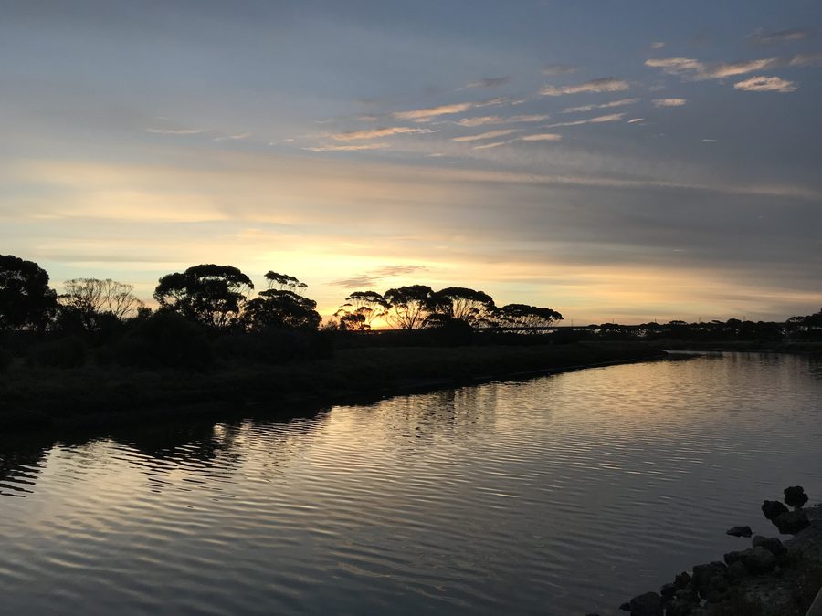 Onkaparinga River Recreation Park на закате