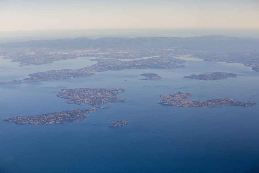 Inseln des Quinchao-Archipels im Chiloé-Archipel von Chile