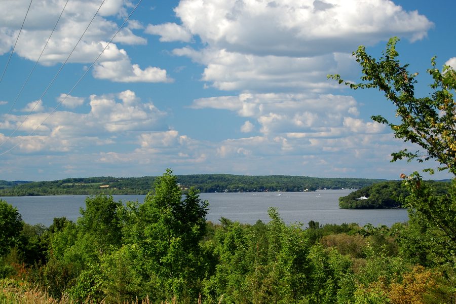 Вид на Rice Lake у Gores Landing