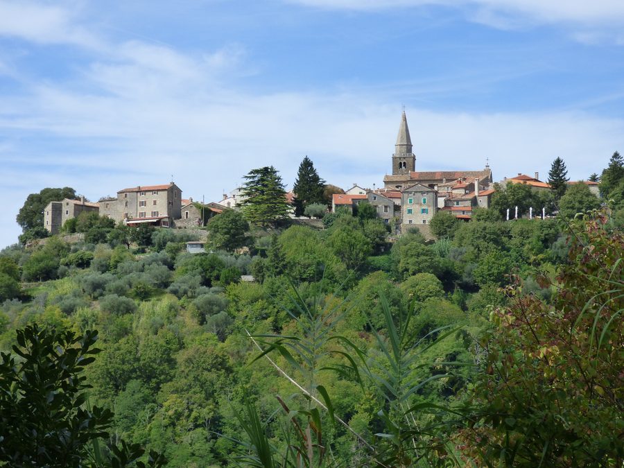 Ansicht von Grožnjan in Istrien, Kroatien