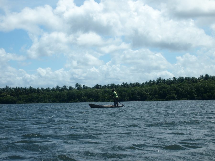 Mida Creek у Watamu во время прилива с рыбаками