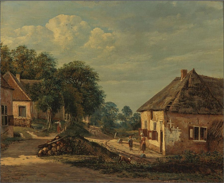 File:George Pieter Westenberg - Gezicht op de watermolen en het logement Westerbeek te Beek bij Nijmegen (provincie Gelderland) - 1977 (OK) - Museum Boijmans Van Beuningen.jpg