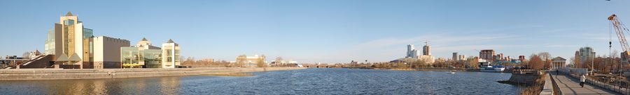 Река Миасс и центр Челябинска