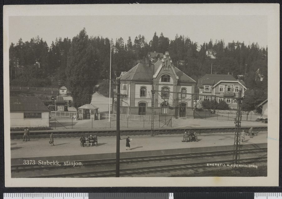 Historischer Bahnhof Stabekk in Bærum, Norwegen
