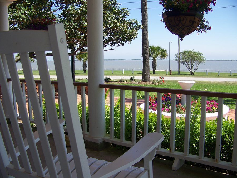 Blick über die Tres Palacios Bay in Palacios, Texas