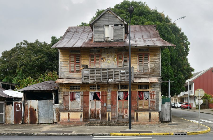 Creole house in central Cayenne, French Guiana.