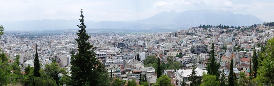 Панорама Ламии, вид с городской крепости