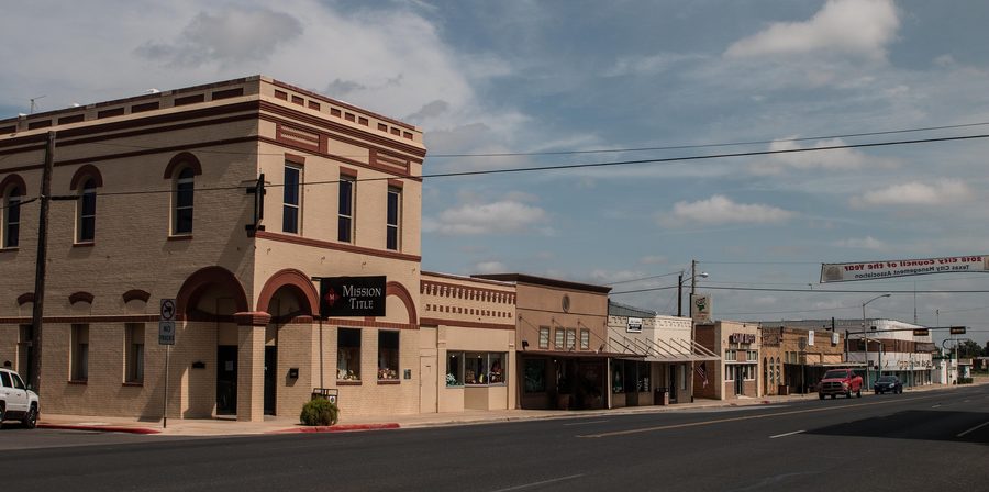 Innenstadt von Pearsall, Texas