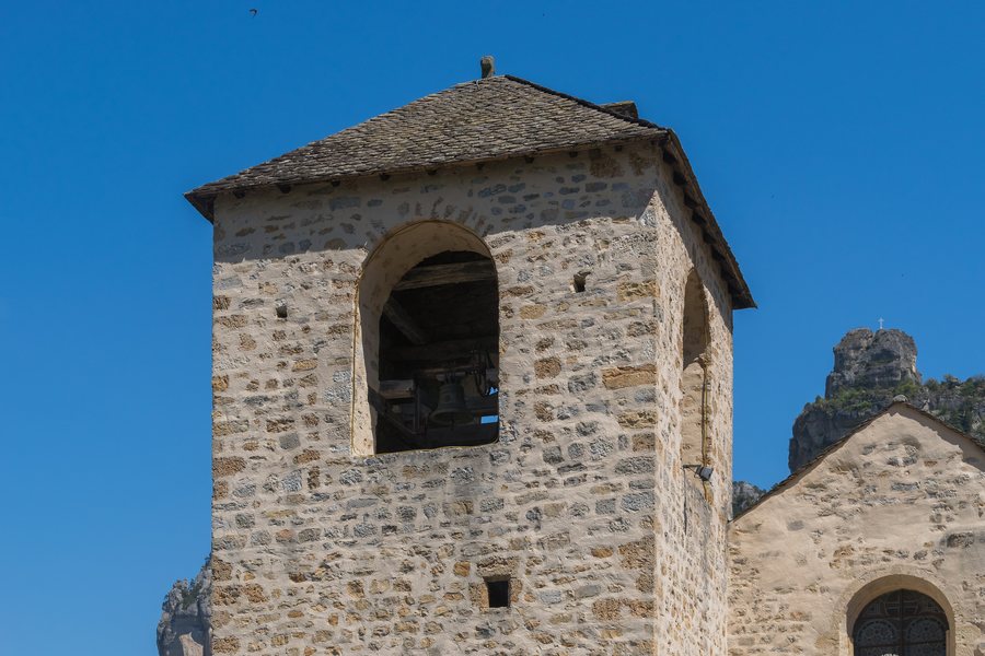 File:Bell tower of Saint Sauveur Church of Le Rozier.jpg